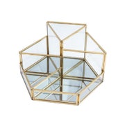 UNIQ Geometrischer Make-up Organizer - Gold