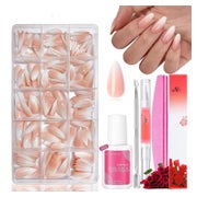 Falsche Nägel Tips Set 240 Französisch 15 Gradient Baby Nude 1 St