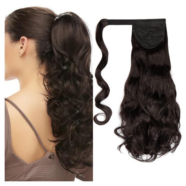 Ponytail Extensions Clip in Haarteil Zopf Gewellt 50 cm Mitt 1 St