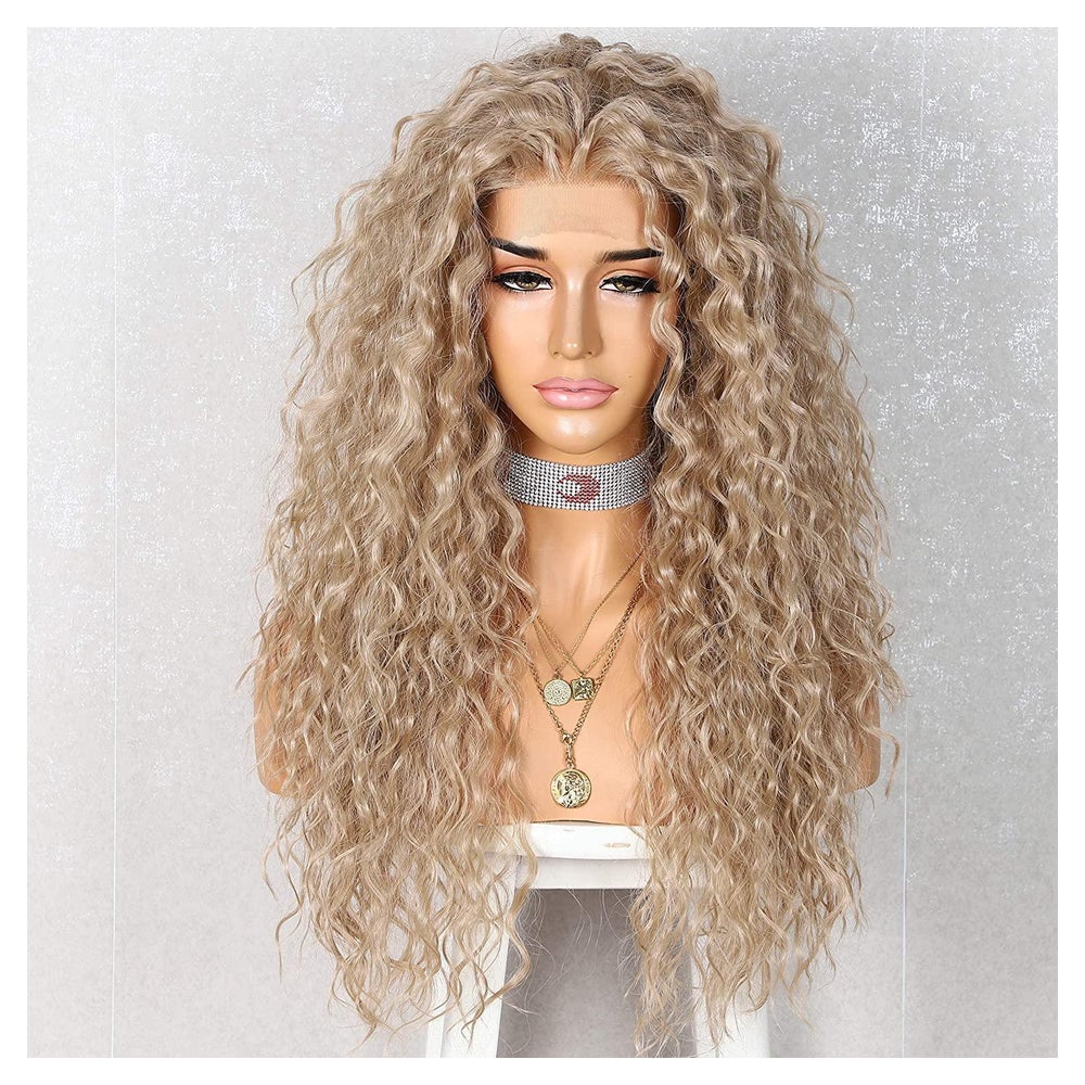Perücke Lace Locken Synthetik 13x3 26inch Hitzefest Damen As 1 St