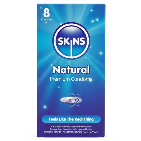 «Natural» Kondome aus kristallklarem Latex ohne Latexgeruch (12 Kondome) 8 St