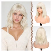 Perücke Wellig Bob Pony Schulterlänge Damen Synthetik 35cm P 1 St