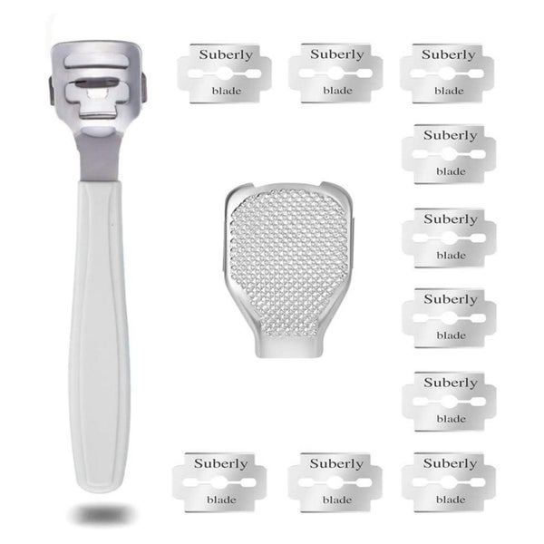 Hornhaut Hobel Set 10 Ersatz Klingen Hornhautentferner Fußpf 1 St