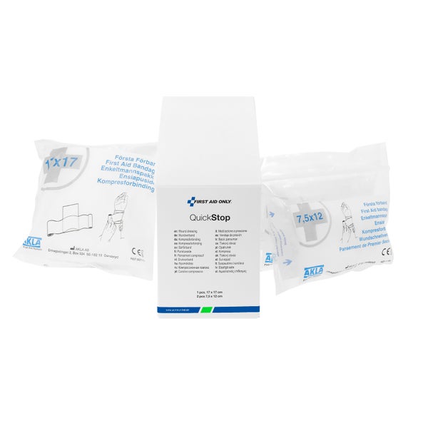 First Aid Only QuickStop Wundkompressen 3er-Set 3 St