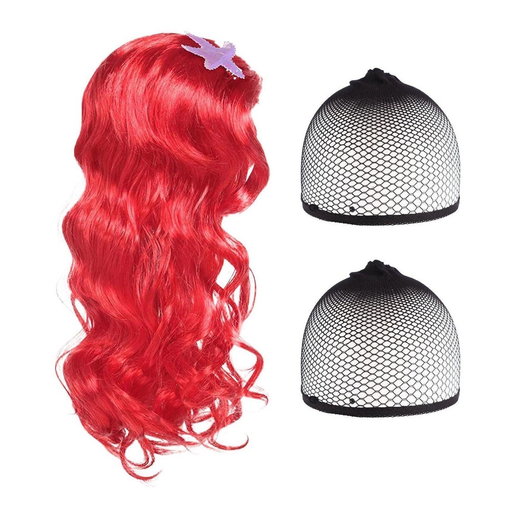 Meerjungfrau Perücke Kinder Frauen Prinzessessin Lockig Part 1 St