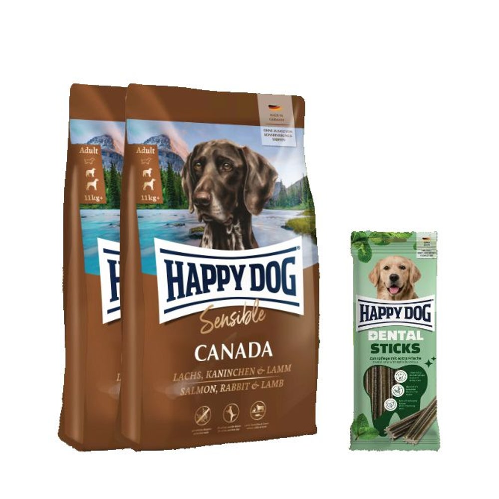 Sensible Canada Doppelpack + Dental Snacks Dental Sticks 22,1 kg