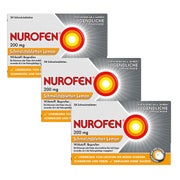 Produktabbildung: NUROFEN 200 mg Ibuprofen Lemon Dreierp 3X24 St