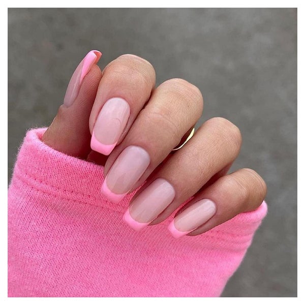 Falsche Nägel Quadratisch Kurz Acryl Press on 24er Baby Pink 1 St