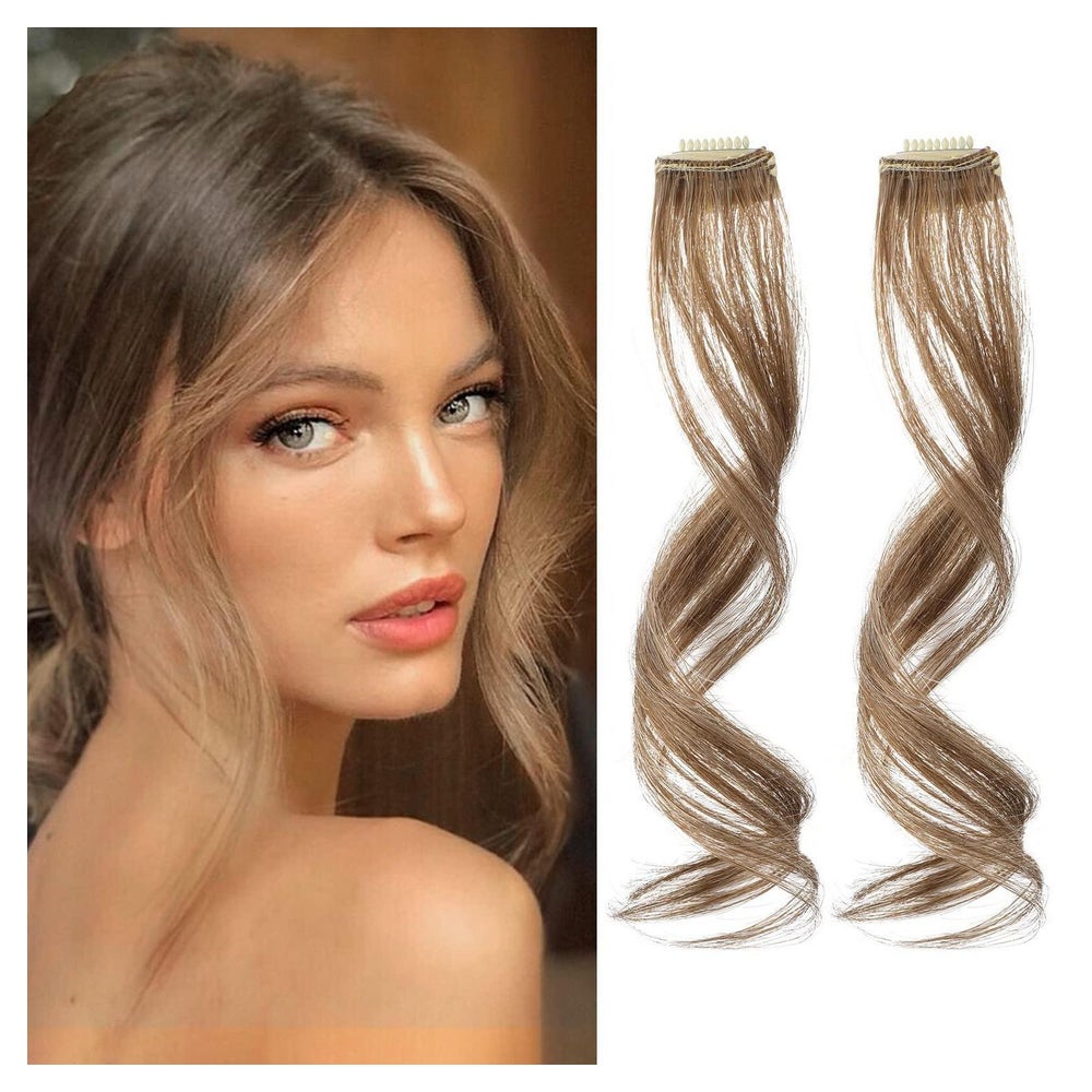 Pony Clip in Side Air Bangs 2 Stück Haarspange 30 CM Dunkelb 1 St