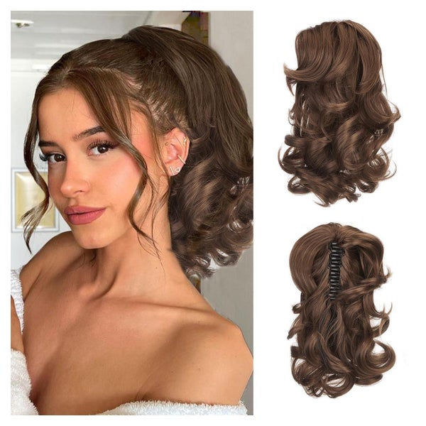 Ponytail Extensions 35 cm 110g Dunkelbraun Dunkles Kastanien 1 St