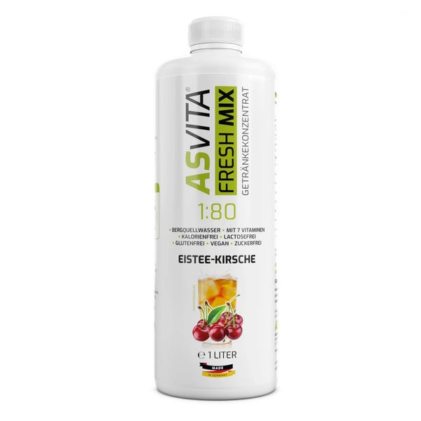 ASVita Fresh Mix Mineralgetränk 1/80 - Eistee-Kirsche 1 l