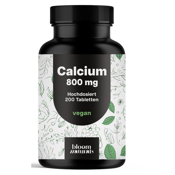 Calcium Tabletten 800 mg - 200 Tabletten - Bloom Naturals 200 St