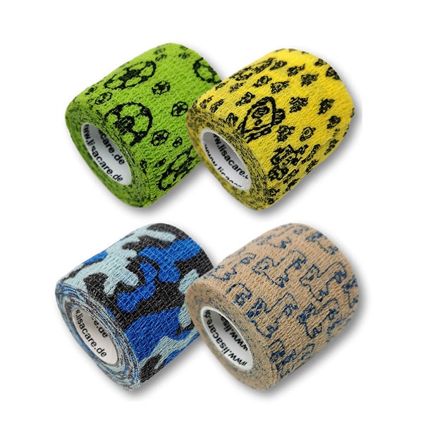 LisaCare Kinderpflaster - 5cm x 4,5m Jungen-Mix 4 St