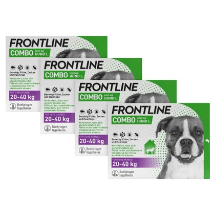 FRONTLINE Combo Hund S – 6 Pipetten Gegen Zecken, Flöhe & Haarlinge (für Kleine Hunde 2–10 Kg), Bis 6 Monate Schutz, Wasserfest