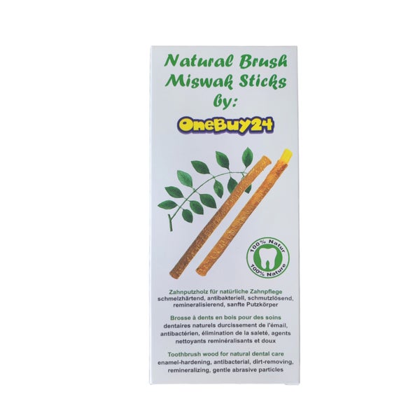 OneBuy24 Miswak mit natürlichen Mineralien und Gipskristalle 5 St