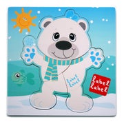 Label-Label Steckpuzzle / Holzpuzzle / Greifpuzzle Eisbär 1 St