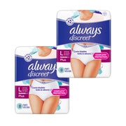 Multipack 2x Always Discreet Inkontinenz-Höschen Für Frauen, L, 8 Stück 1 St