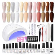 Nagellackset UV Lampe 48W 47PCS Gel Gelnägel Silber 12 Color 1 St