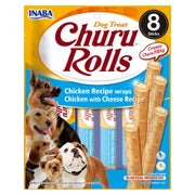 INABA Churu Rolls Chicken 8x12g Hähnchen-Käse-Wrap für Ihren Hund 0,096 kg