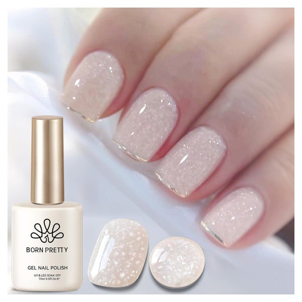 Nagellack UV Gel 15ml LED Soakoff Schimmer Jelly Milchig Nud 1 St