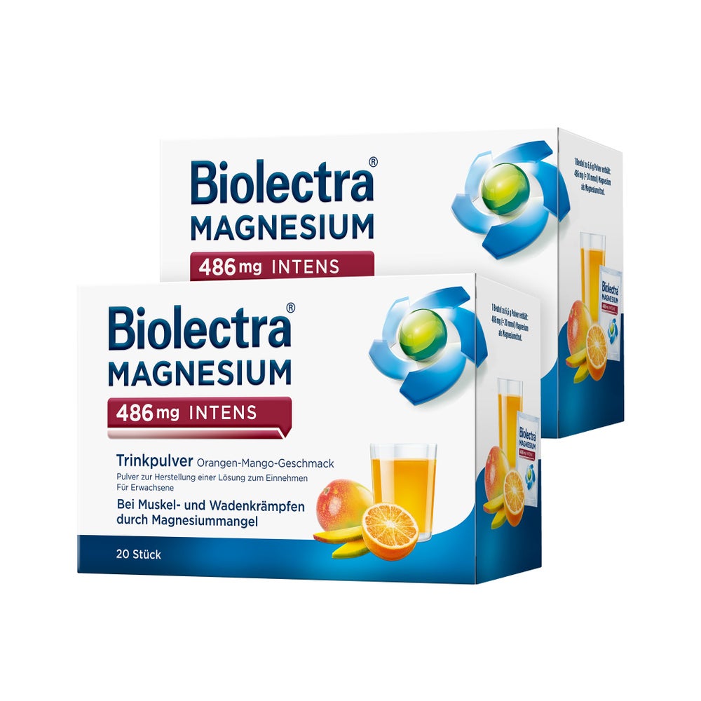 Biolectra® MAGNESIUM 486 mg INTENS  Doppelpack 2X20 St