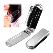 Faltbare Reise-Haarbürste mit Spiegel Mini Haarkamm Klappbar 1 St