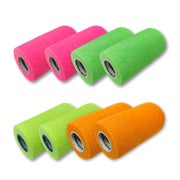 LisaCare Bandagen - 10cm x 4,5m - 8er Neon-Mix 8 St