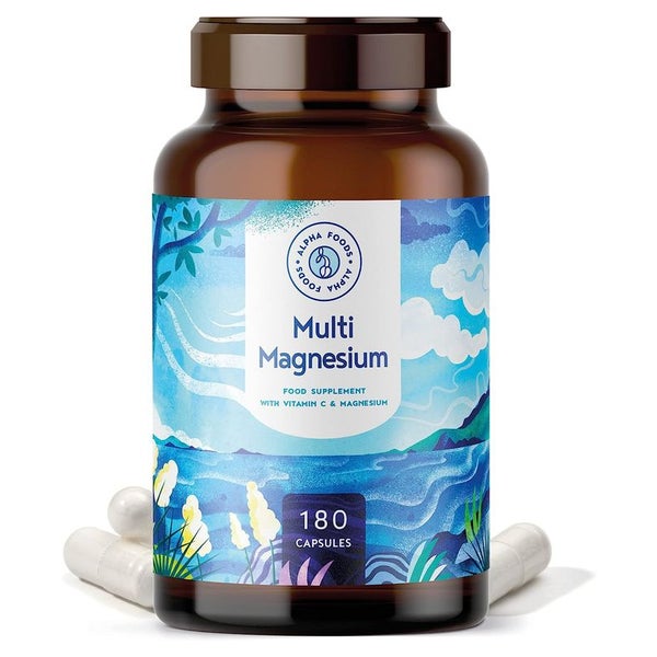 Multi-Magnesium Komplex Kapseln - 6 bioaktive Magnesium-Quellen - vegan 180 St