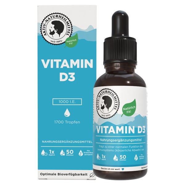 Aktiv Naturheilmittel Vitamin D3 Tropfen 1.000 I.E 50 ml