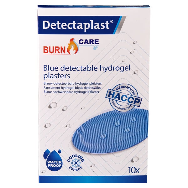 Detectaplast Blau Detekt. Hydrogel Wasserfest 67x110mm 10 St