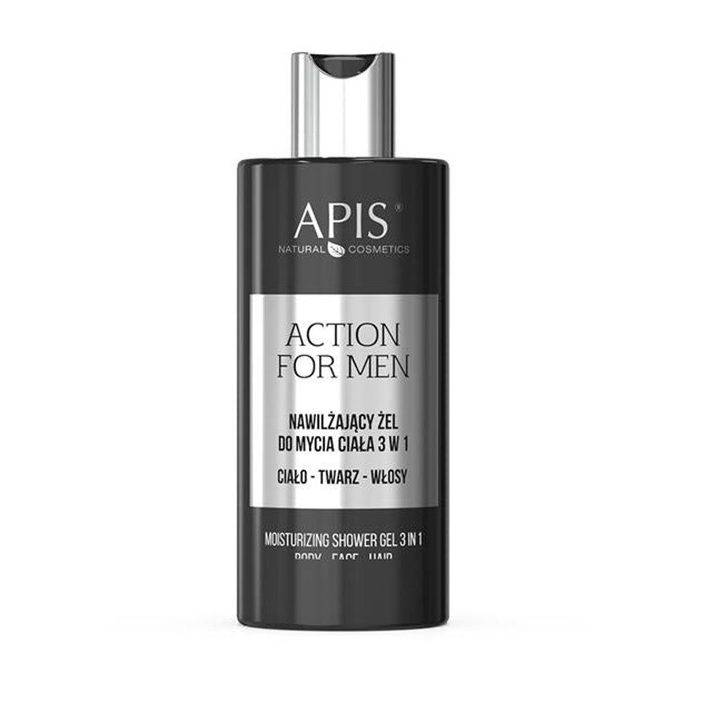 APIS ACTION FOR MEN, Feuchtigkeitskörpergel, 3 in 1 - 300 ml