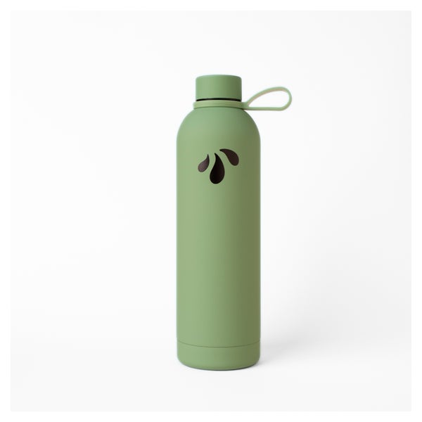 LiqVits Soft-Grip Trinkflasche 750ml Edelstahl, Grün 1 St