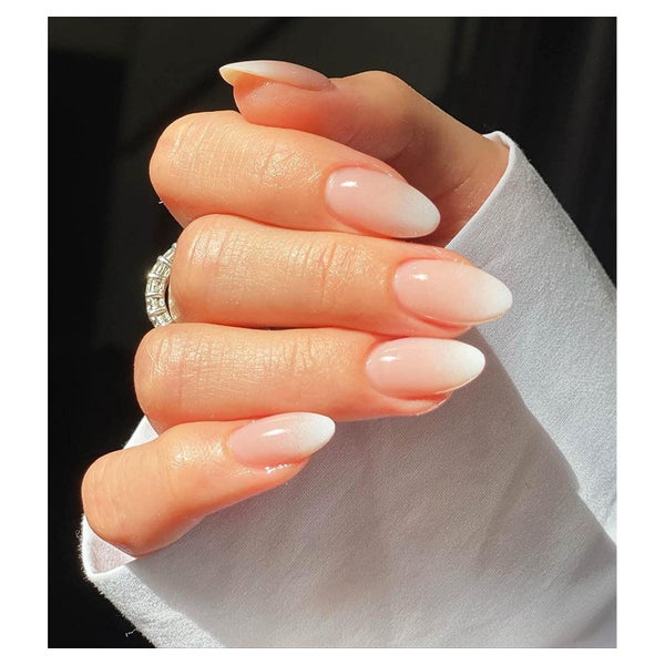 24 Stück Gradient Nude Oval Kurz Kunstnägel Press on Nails f 1 St