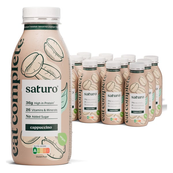 Saturo Trinkmahlzeit Cappuccino | Vegane Astronautennahrung 12 St