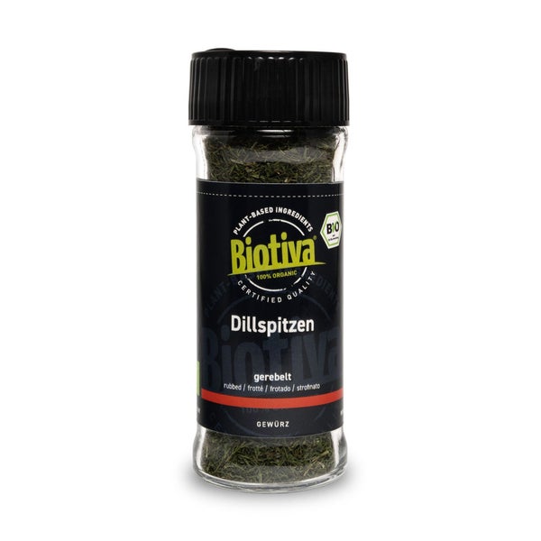 Biotiva Dillspitzen gerebelt Glasstreuer Bio 15 g
