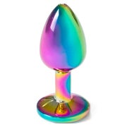 Secretplay - Butt Plug Aus Metall Regenbogen, Kleine Größe