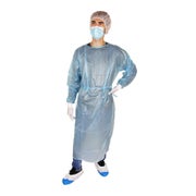 Medi-Inn PP-Schutzkittel mit Trikotbündchen & PE-Vollbeschichtung Größe L 139 x 139 cm blau 100 St