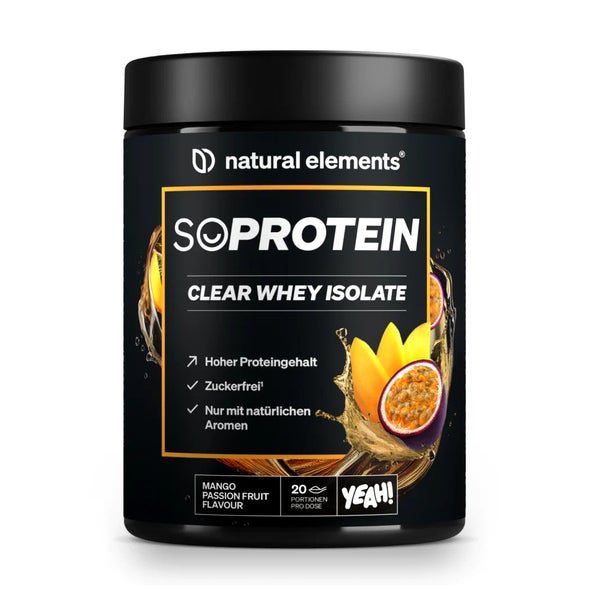 natural elements SoProtein Clear Whey Isolate Mango Passionfruit 600 g