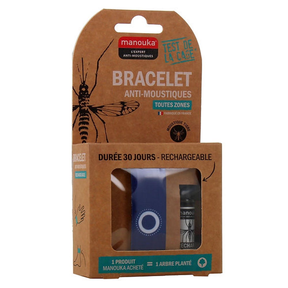 Mückenschutz Armband blau 1 P