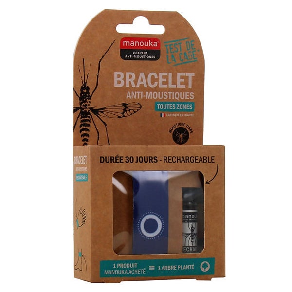 Mückenschutz Armband blau 1 P