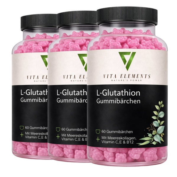 Vita Elements L-Glutathion Gummibärchen 3er Set 60 St