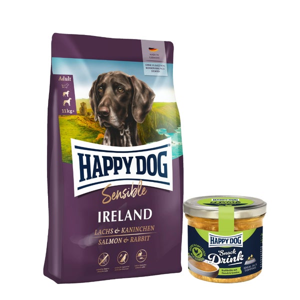 Happy Dog Sensible Ireland + Snack Drink Hähnchen und Gemüse 13 kg