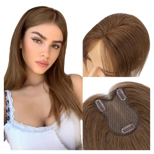 Haartopper Echthaar Clipin Extensions Ohne Pony 04 Schokolad 1 St