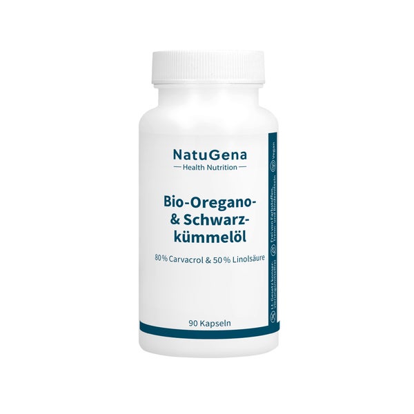 Bio-oregano & Schwarzkümmelöl Vegan Kapseln 90 St