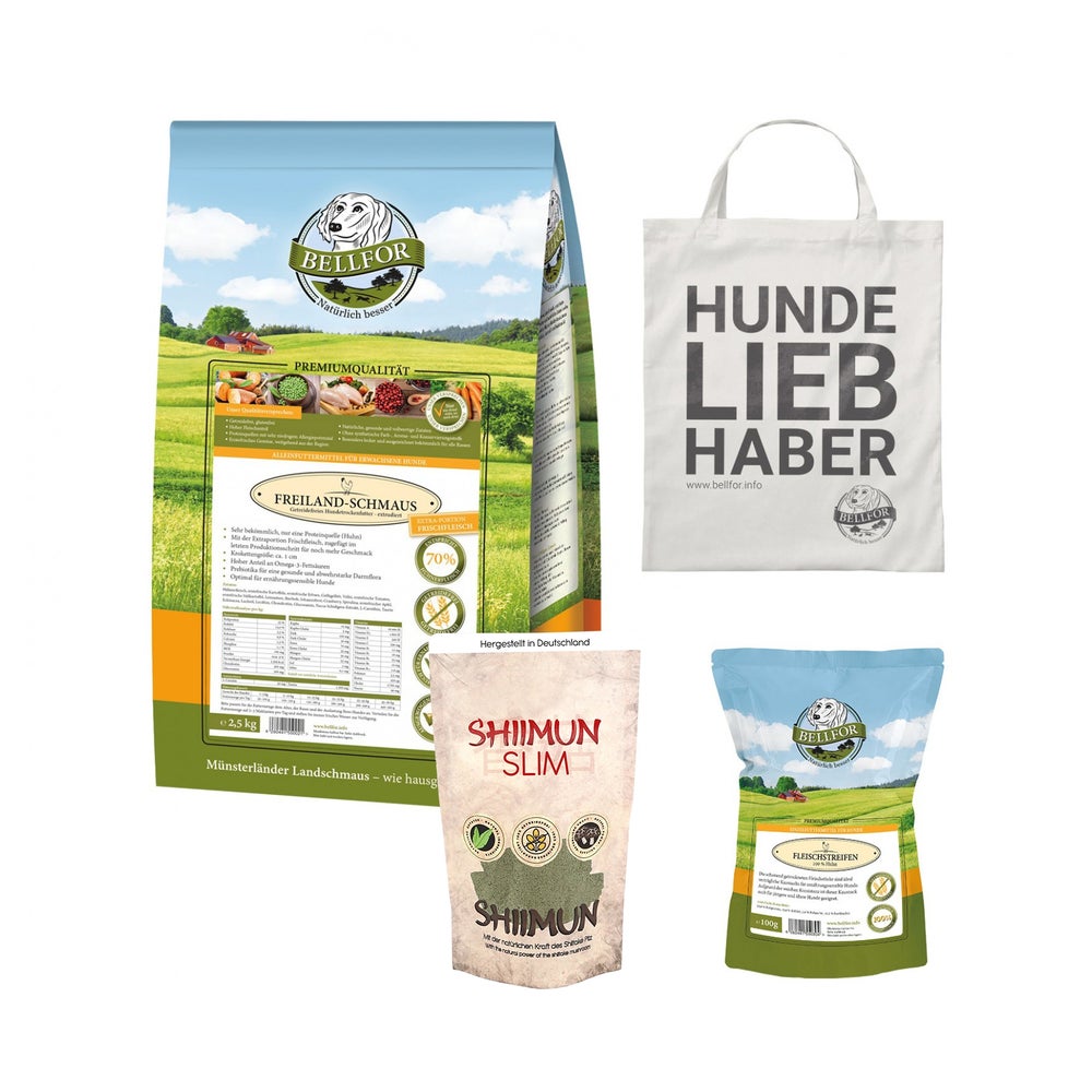 Bellfor Futterset Freiland-Schmaus für übergewichtige, mittelgroße Hunde 2,720 g