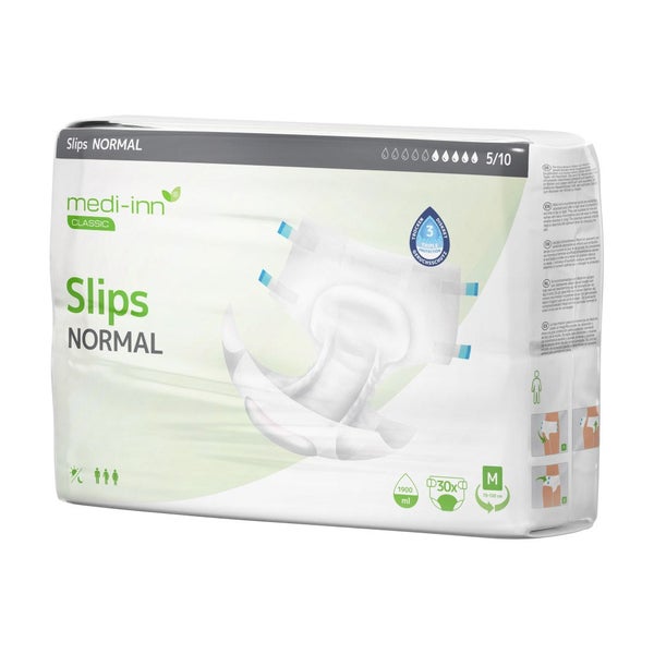 Medi-Inn Inkontinenz-Slips NORMAL, 5 Tropfen, Unisex-Passform, weiß, Gr. M 30 St
