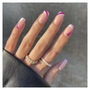 Nägel Kurze Quadratisch Acryl Französisch 24er Rosa 1 St