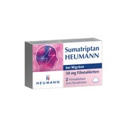 Produktabbildung: Sumatriptan HEUMANN bei Migräne 50 mg Filmtabletten 2 St