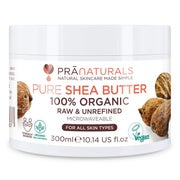PraNaturals 100% Bio Sheabutter 300ml, Rohes, unraffiniertes Extra Virgin A-Grade African 300 ml