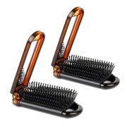 2 Stück Faltbare Haarbürste mit Spiegel Tragbare Haarmassage 1 St